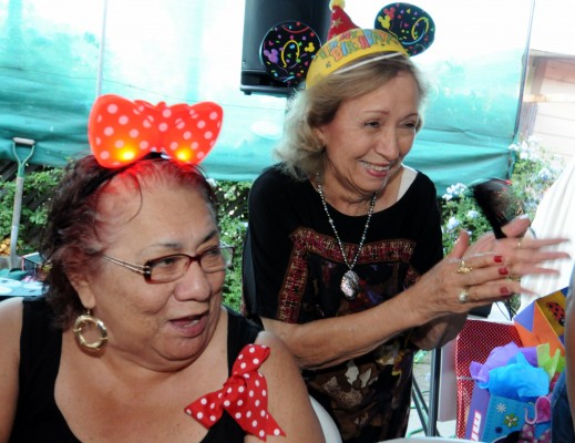 Singing at Xiomara's 2nd birthday party on 11 August 2013