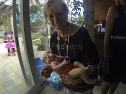 Sheila Zucman holds baby Lianna, 31 days old, at Victor & Alicia Vargas home in Chino Hills