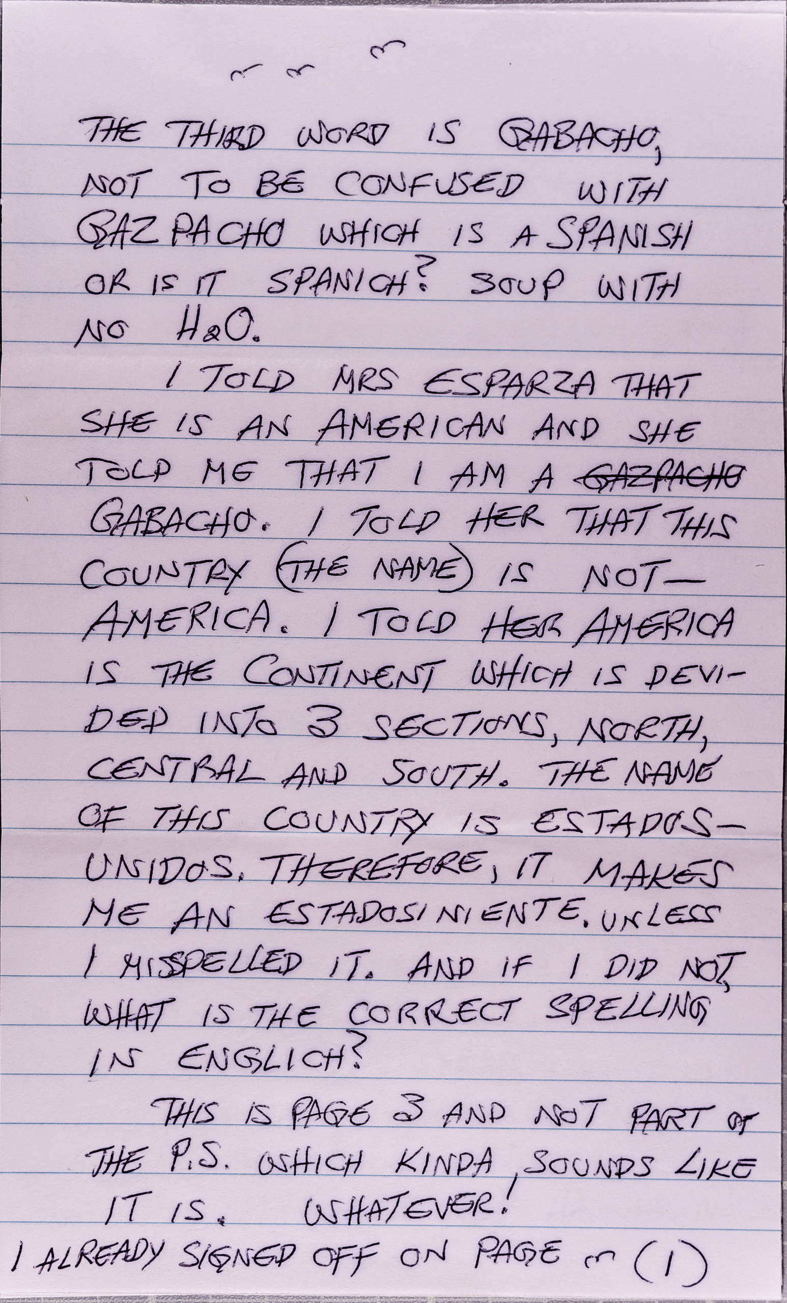photo of a letter from Abe Perez (Reno, Nevada) to Cecilia P. Zucman (Monterey Park, CA) postmarked 13 July 2000.